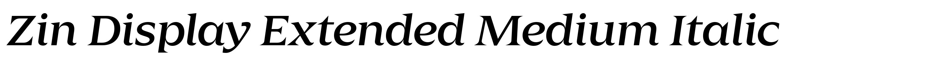Zin Display Extended Medium Italic